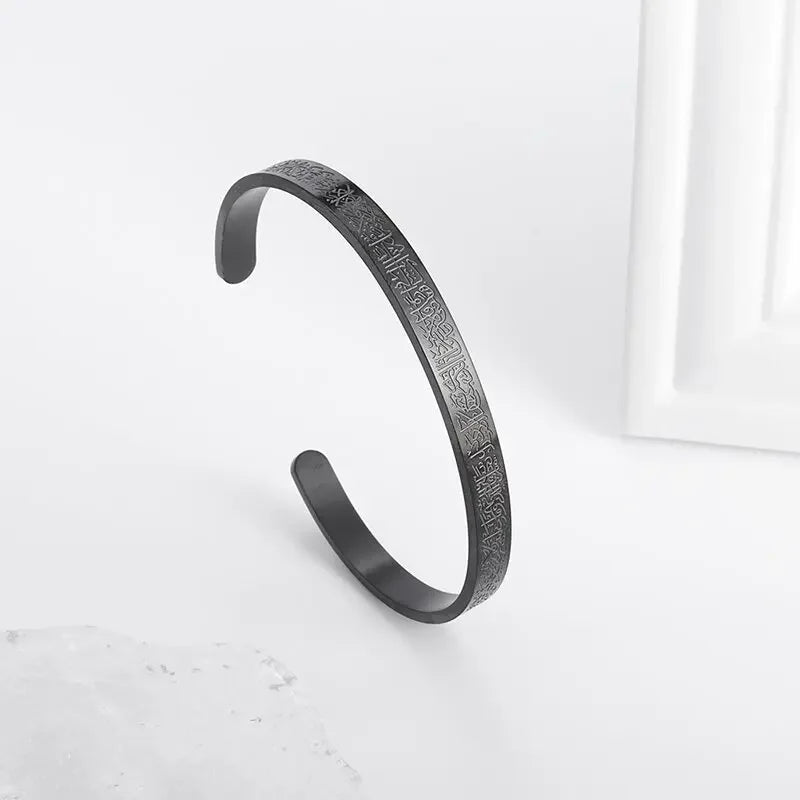 Retro Tibetan Six-Character Mantra Bracelet Scripture Lotus Opening Silver Plated Bracelet Twisted Line Men's
