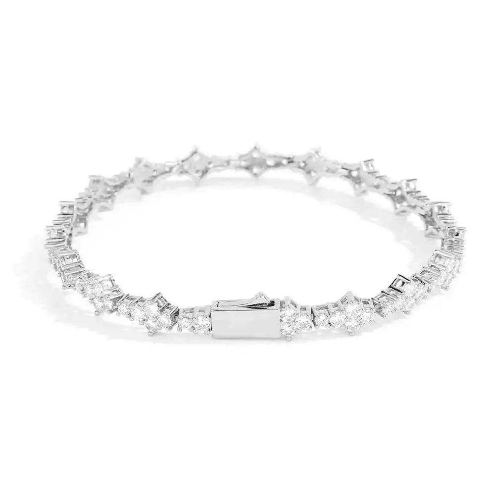 Iced Out Cubic Zirconia Tennis Bracelet Layering Bracelets Trendy Stuff for Men Women