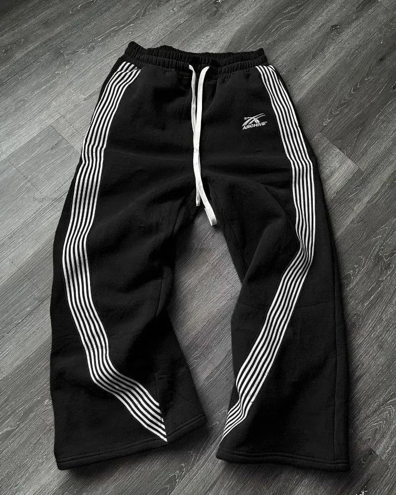 Embroidered Gray Casual Pants Camo Functional Tactical Functional Men's Women's Premium Jogging Drawstring