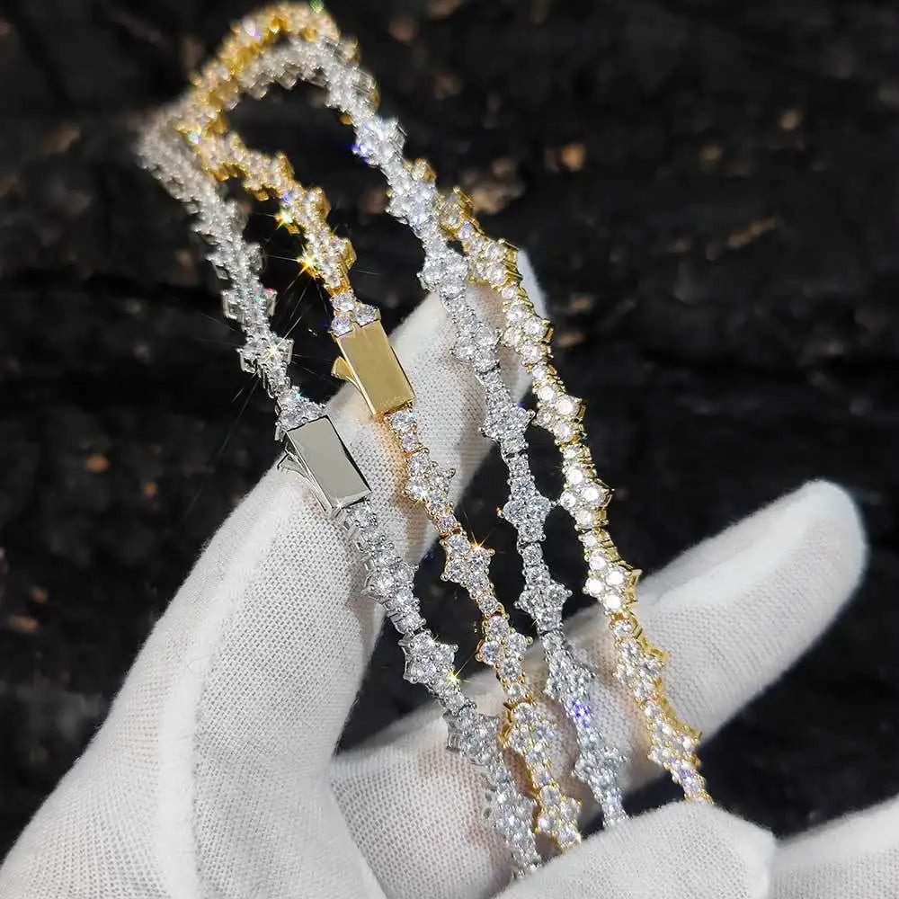 Iced Out Cubic Zirconia Tennis Bracelet Layering Bracelets Trendy Stuff for Men Women