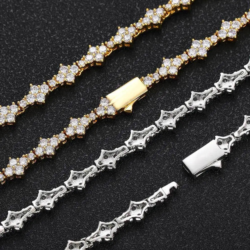 Iced Out Cubic Zirconia Tennis Bracelet Layering Bracelets Trendy Stuff for Men Women
