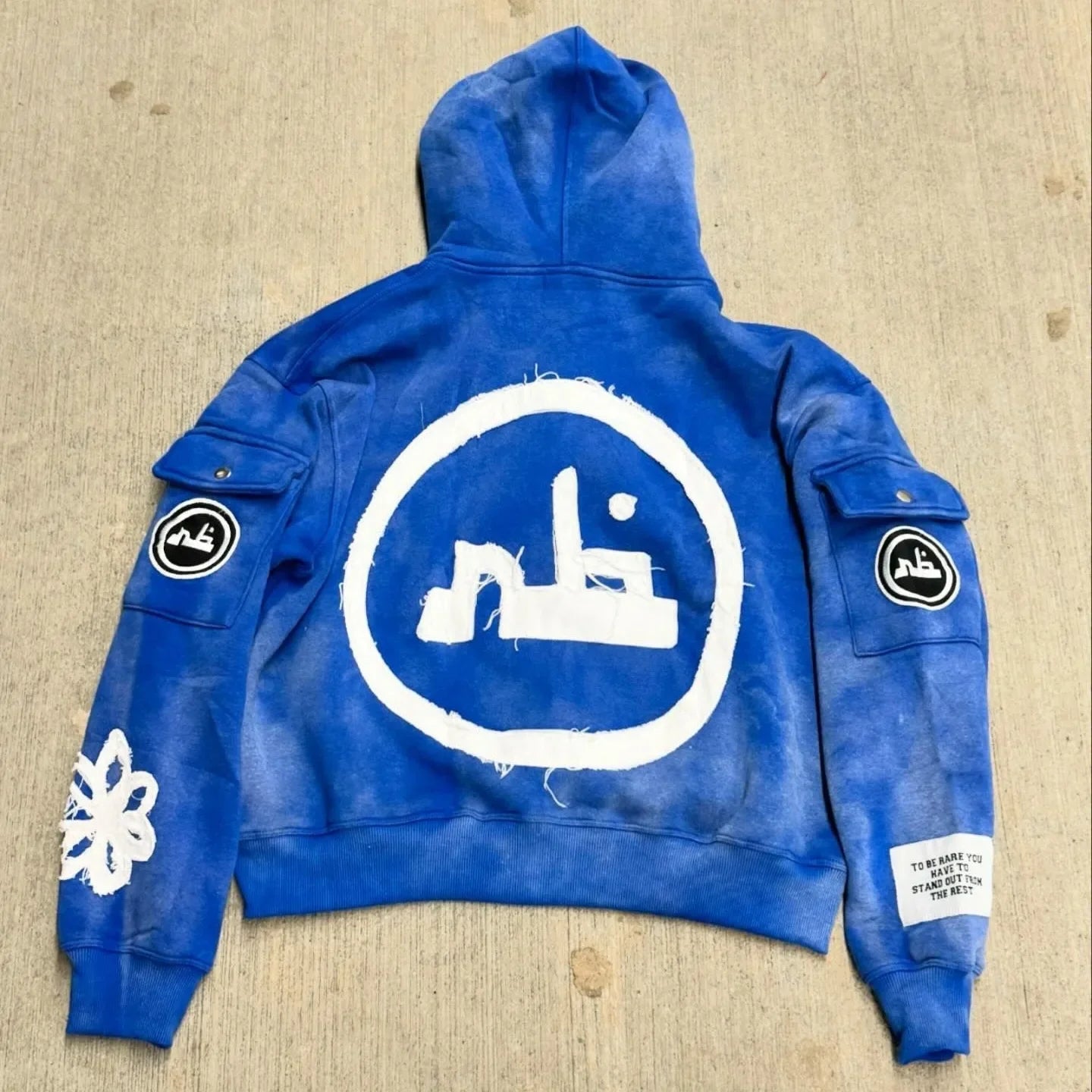 Zip Up Hoodie Hip Hop New Fashion Patch Oversized Hoodie Men Women Loose Casual