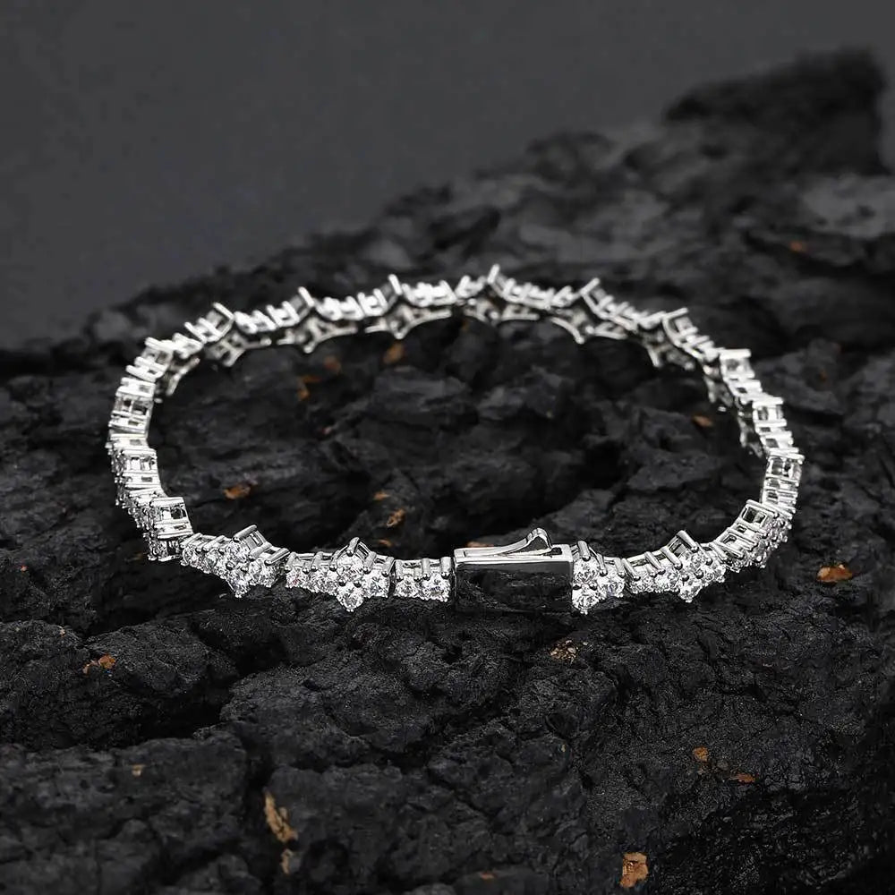 Iced Out Cubic Zirconia Tennis Bracelet Layering Bracelets Trendy Stuff for Men Women