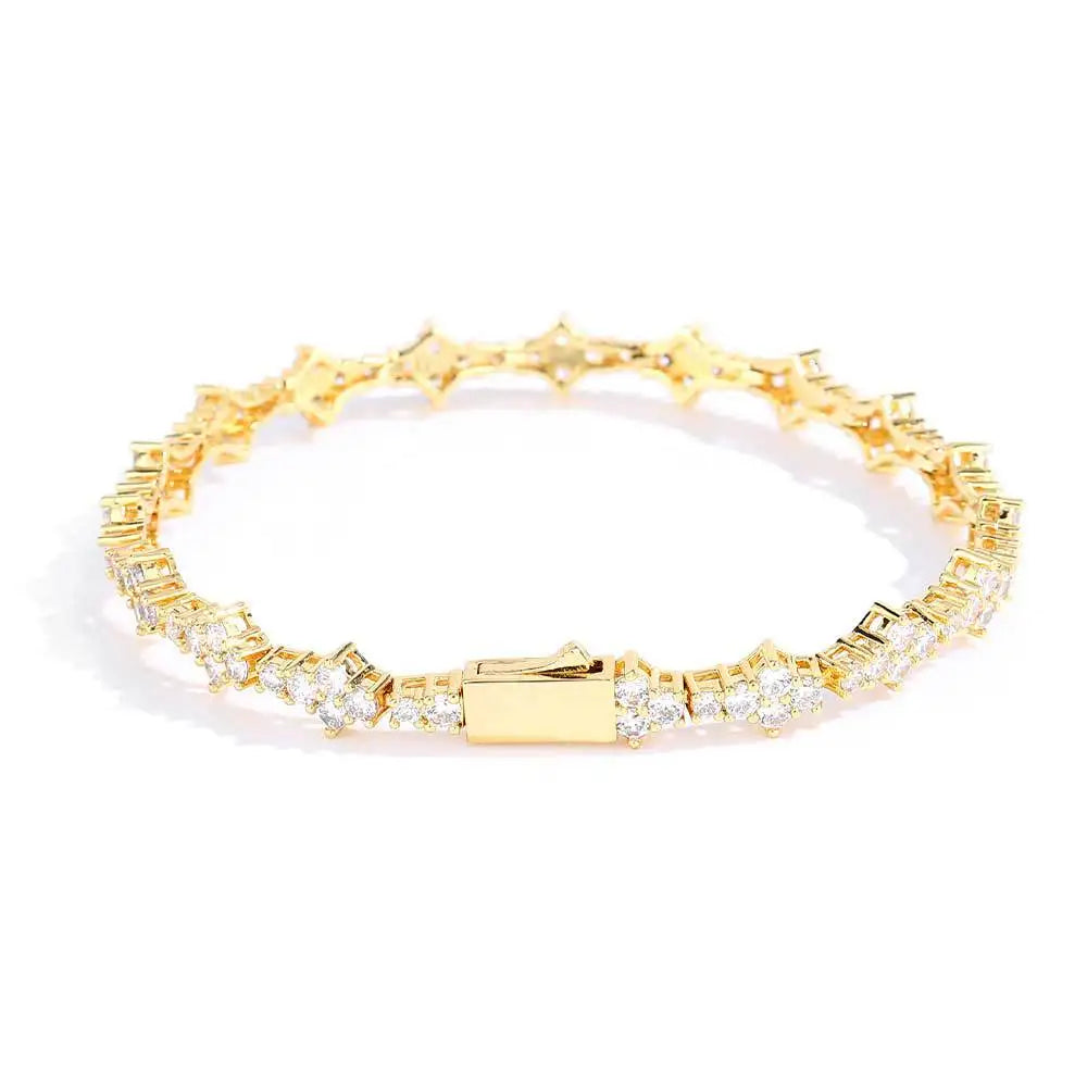 Iced Out Cubic Zirconia Tennis Bracelet Layering Bracelets Trendy Stuff for Men Women