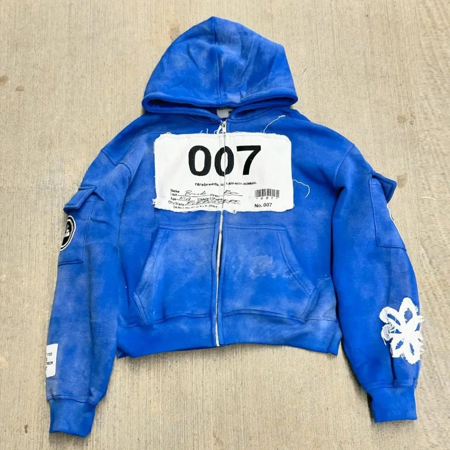 Zip Up Hoodie Hip Hop New Fashion Patch Oversized Hoodie Men Women Loose Casual