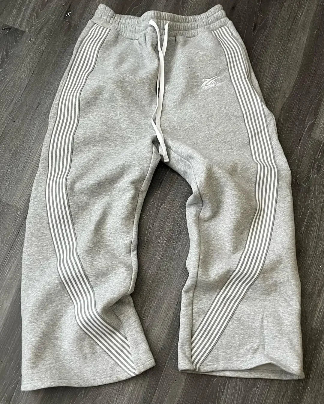 Embroidered Gray Casual Pants Camo Functional Tactical Functional Men's Women's Premium Jogging Drawstring